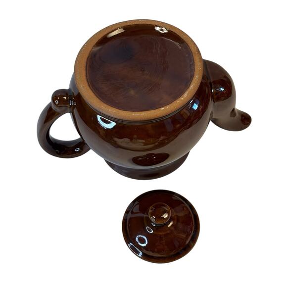 Vintage Collectible Large Brown Ceramic Tea Pot - Picture 4 of 4